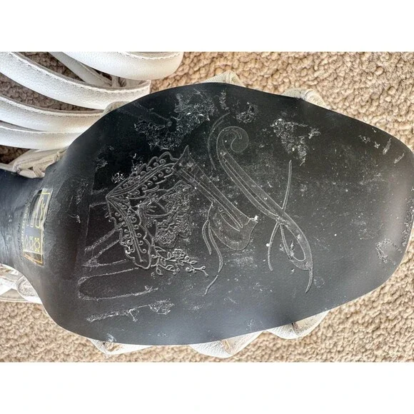 Free People Collette Strappy Heel White Block Sandal Square Toe Size 7 - Picture 7 of 9